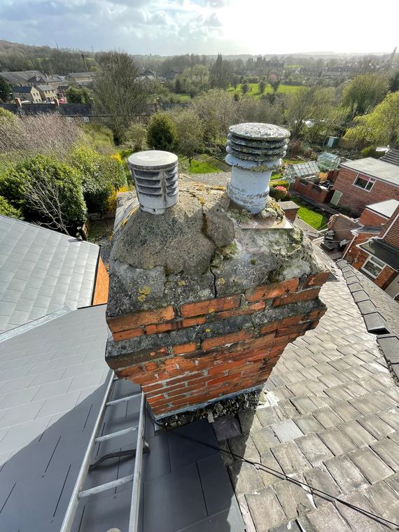 Chimney repointed with new pots fitted